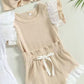Lace Cuff Hem Round Neck Rib Fabric