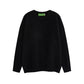 American Retro Simple Solid Color Crew Neck Pullover Sweater Men And Women