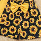 Solid Color Round Neck SUNFLOWER Short Sleeve Top Clothes