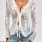 Spring Summer Slim-fit Long Cuff Lace Top