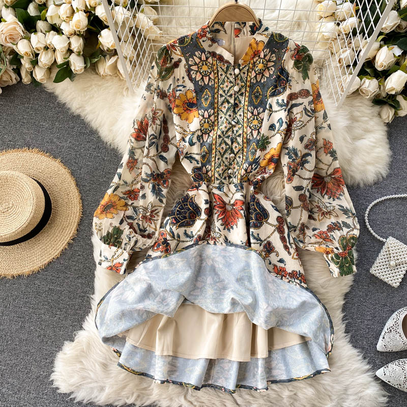 French print dress