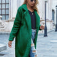 FallWinter Slim Women's Lapel Long Sleeve Solid Color Street Coat Clothing