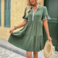 European And American Style Stand-up Collar A-line Dress