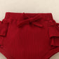 White Flounced Sleeve Shorts Suit