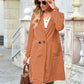 Autumn and winter European station woolen woolen lapel long coat
