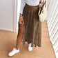 Women's Fashion Floral Split High-waist Long Skirt
