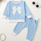Ensemble pull gaufré imprimé pour fille