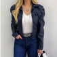 Fashionable Lapel Short Casual Cardigan Short Jacket