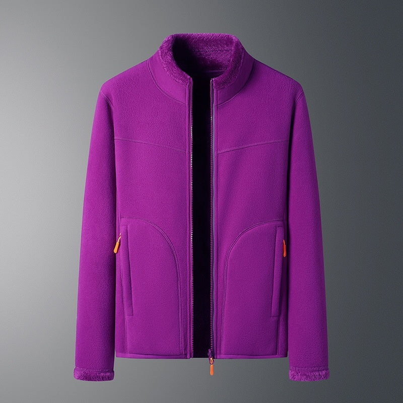 Manteau polaire d'extérieur pour hommes et femmes, pull polaire chaud d'automne et d'hiver doublé polaire