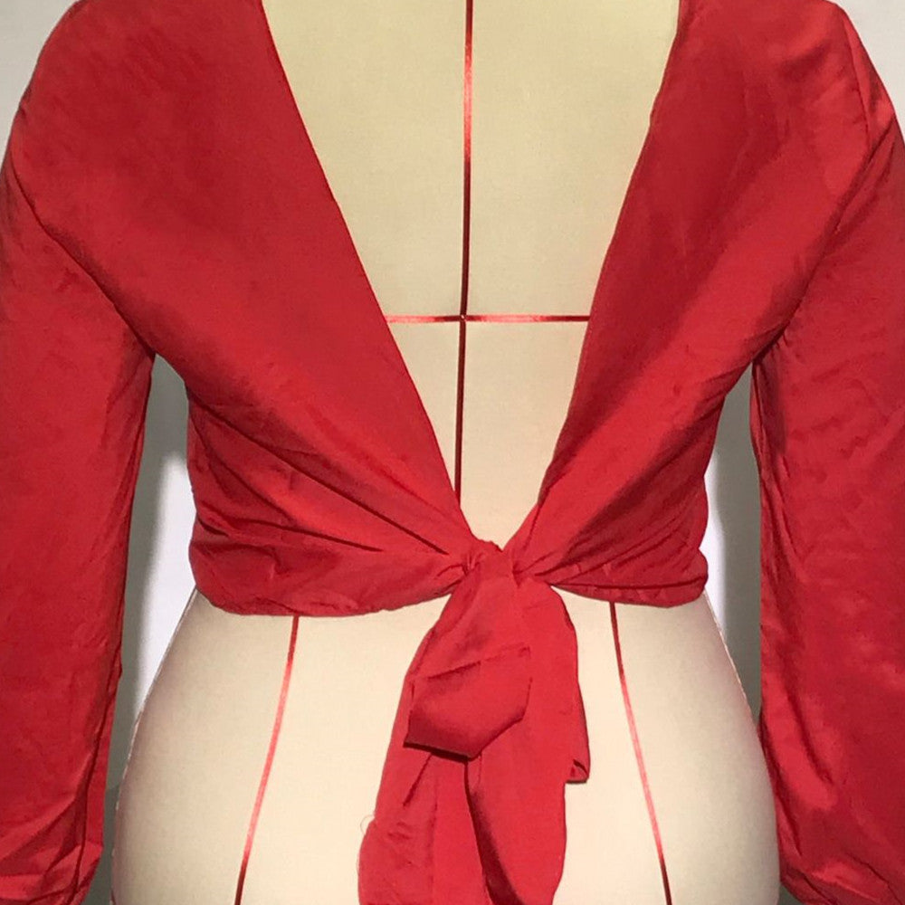 Fashion Bow Strapless Shirt