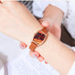 Classic Fashion Square Head Watch Pu Strap Quartz Watch