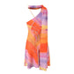 European And American Style Women's French Gradient Color Asymmetric Halter Slim Fit Backless Jumpsuit Skirt