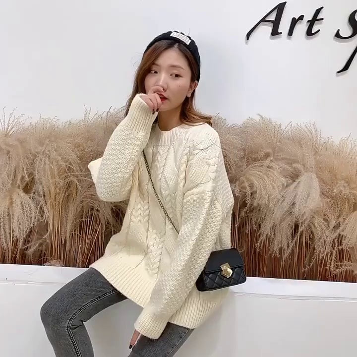 Round Neck Sweater For Women Over Pullovers