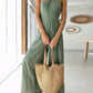 European And American Ladies Suspender Waist Straight Sleeveless Jumpsuit