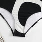 Black And White Printing Color Contrast Shoulder Belt Jumpsuit Sunscreen Gauze Skirt