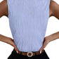 Women's Half Turtleneck Slim Sleeveless Vest