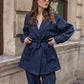 Women's Fashion Casual Striped Suit Pants Suit
