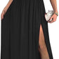 Women's One Shoulder High Split Cutout Sleeveless Elegant Cocktail Maxi Dress