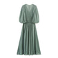 Dignified Sense Of Design V-neck Waist-slimming Long Dress