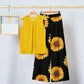 Womens Sleeveless Irregular Tank Top And Pants Fashionable Printed Two-Piece Set
