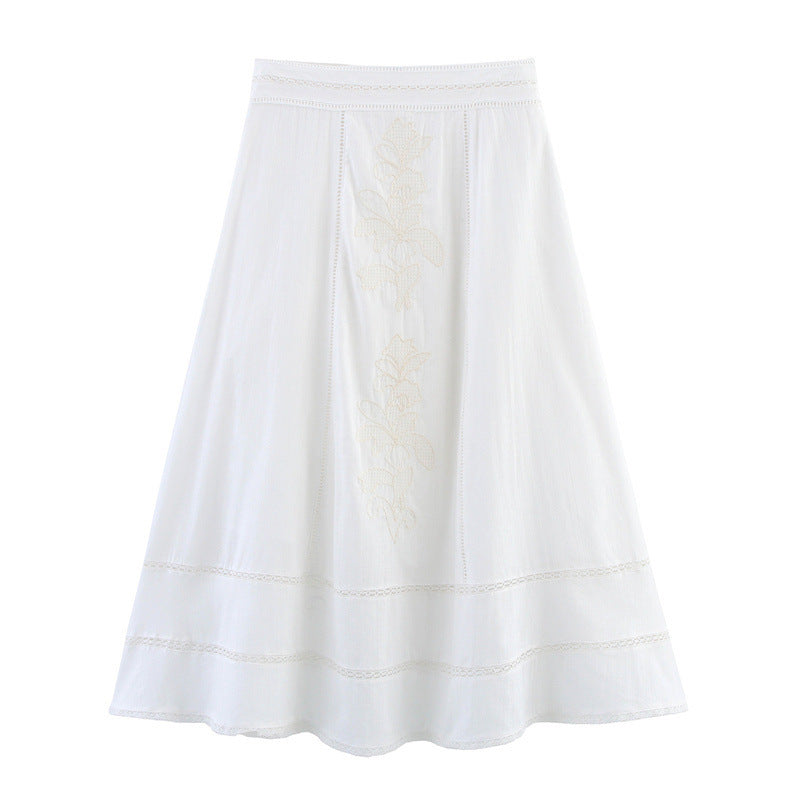 Embroidered Regular Sleeve Top Midi Dress