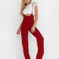 Salopette pantalon taille haute à lacets