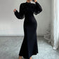 Womens Solid-Color Fashionable Patchwork Bodycon Dress