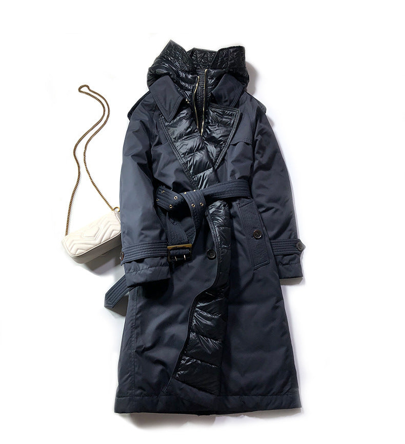 Trench long à lacets