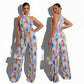 Printed Casual Striped Women's Jumpsuit