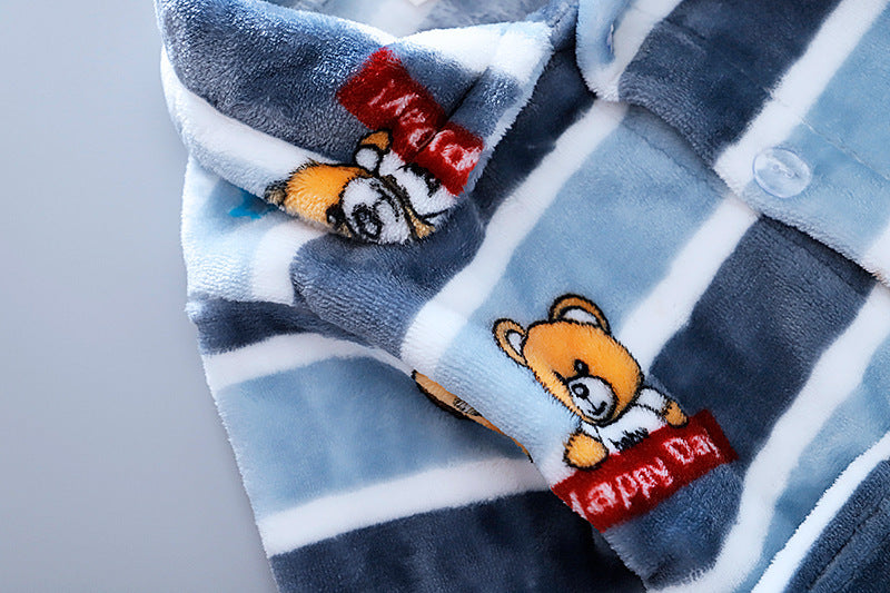 Pyjama en flanelle à motif dessin animé pour fille