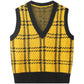 Women's Checkerboard V-Neck Pullover Tank Top