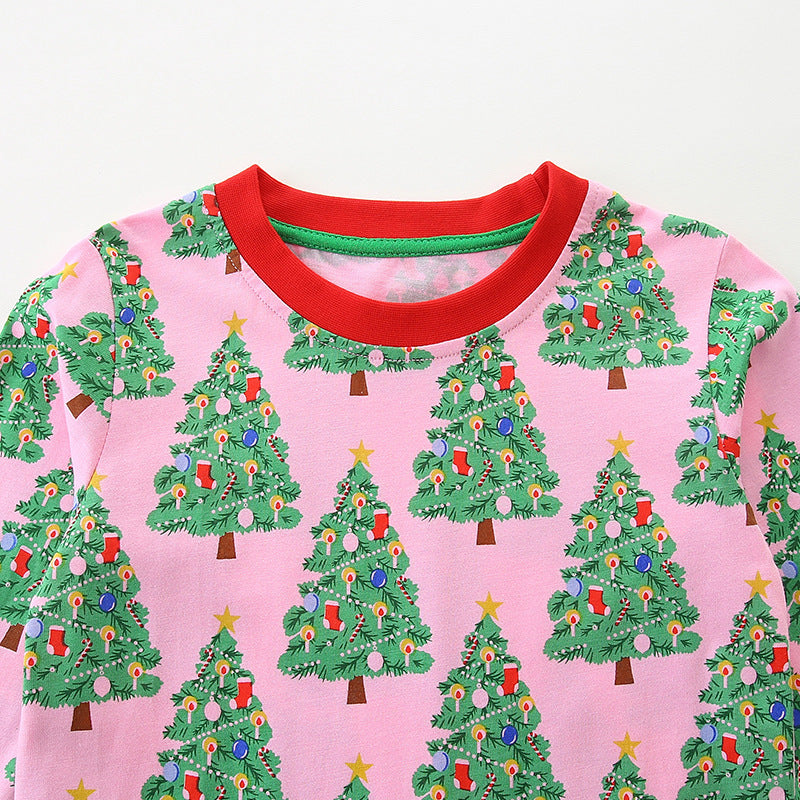 Christmas Tree Printed Children's Princess Dress