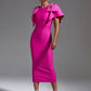 Irregular Knitting Handmade Lotus Leaf Beaded Slim Fit Dress