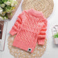 Chemise en tricot épais et pelucheux pour bébé et enfant, col rond, taille haute