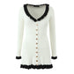 Sweet Stitching Chic Single-breasted Short Dress