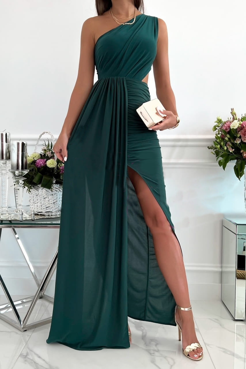 Robe d'été asymétrique pour femme avec imprimé floral élégant