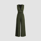 Sleeveless Knitted Jumpsuit Loose Wide-leg Pants