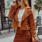 European And American Plush Lapel Fashionable Coat Women