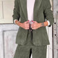 Casual Commuting Corduroy Blazer & Pants Set