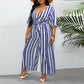 Women's Loose Short-sleeved Wide-leg Pants