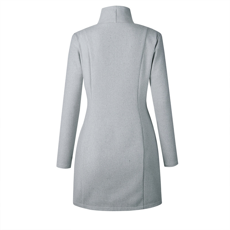 Irregular blouse woolen coat