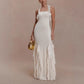 Fashionable Solid-Colored Halterneck Ruffled Sexy Backless Party Dress For Women