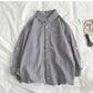 Fashionable Loose Plus Fat Plus Size White Handsome Shirt