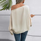 Pull asymétrique à col diagonal, style européen et américain