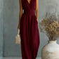 Womens Elegant Sleeveless Waist-Cinching V-Neck Sophisticated Jumpsuit