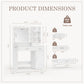 Dressing Table And Mirror, Dressing Table And Bedroom Dressing Table With 3-color Light Options For Adjustable Brightness, White