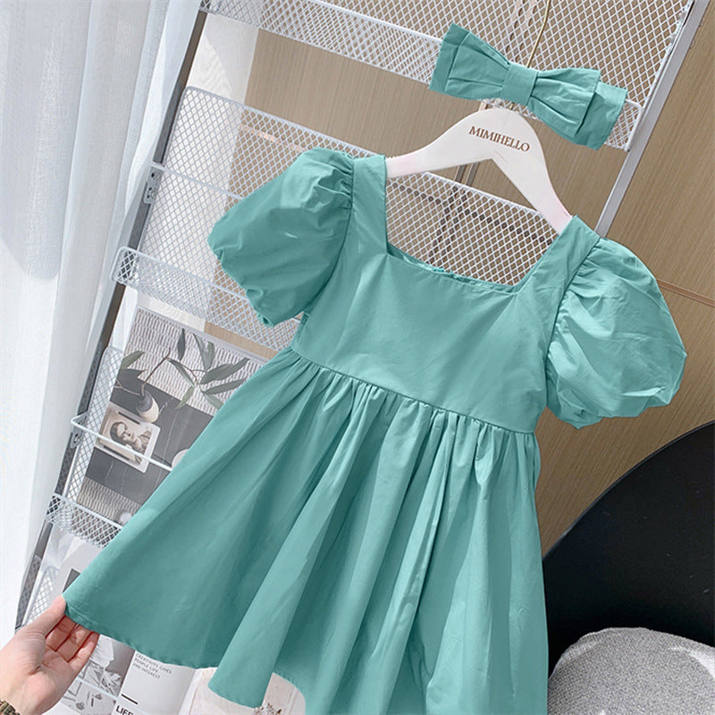 Children's Princess Dress Baby Girl Short Sleeve