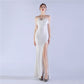 Robe de soirée haut de gamme en plumes d'autruche, rétractable, pliable et froissée