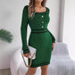 Women's Long-sleeved Sweater Hip Skirt