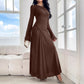 New Trumpet Sleeve Slim-fit Elegant High-elasticity Fashionable Dress